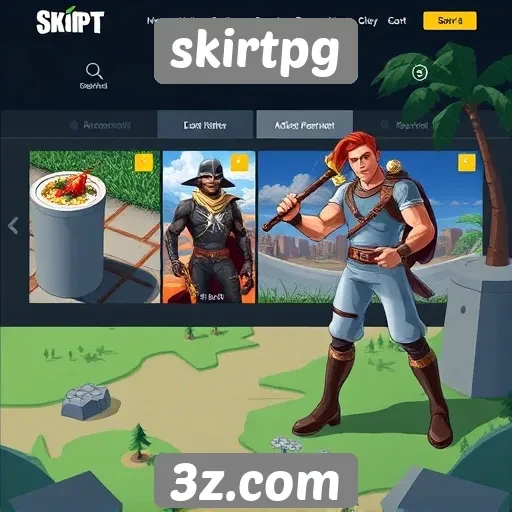 Recursos e funcionalidades do site skirtpg
